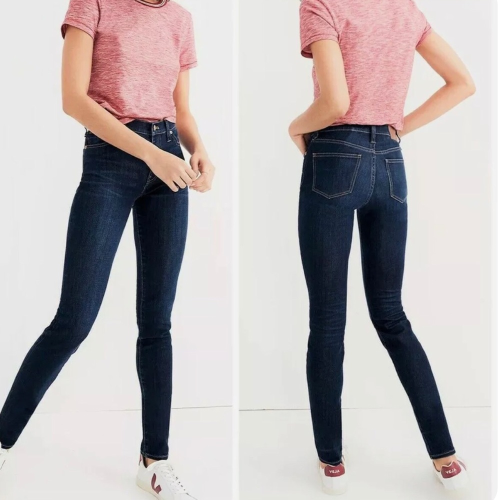 Madewell 9" High-Rise Skinny Jeans F8990 Larkspur Darker Wash Size 24.